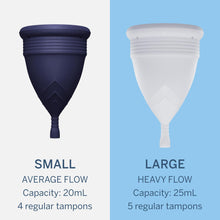 Load image into Gallery viewer, 2 Pixie Menstrual Cups - No Metals or Toxins - 100% Medical-Grade Silicone - Ranked 1 for The Most Soft Reusable Period Cup - Wear 12 Hours - Tampon Alternative