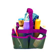 Load image into Gallery viewer, DormDoc Mesh Shower Caddy 8-Pocket Large Capacity Shower Tote, Choice of 3 Trim Colors