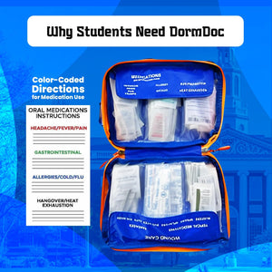 DormDoc Sport Pack 125pc First Aid Kit- BLUE