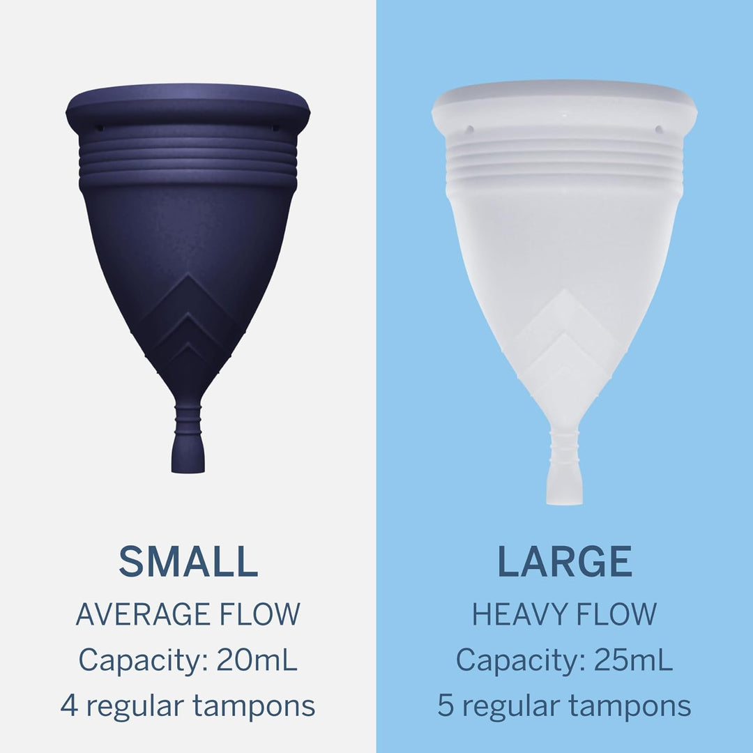 2 Pixie Menstrual Cups - No Metals or Toxins - 100% Medical-Grade Silicone - Ranked 1 for The Most Soft Reusable Period Cup - Wear 12 Hours - Tampon Alternative