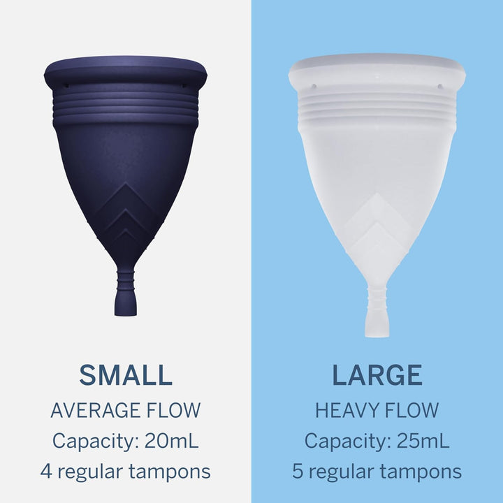 2 Pixie Menstrual Cups - No Metals or Toxins - 100% Medical-Grade Silicone - Ranked 1 for The Most Soft Reusable Period Cup - Wear 12 Hours - Tampon Alternative