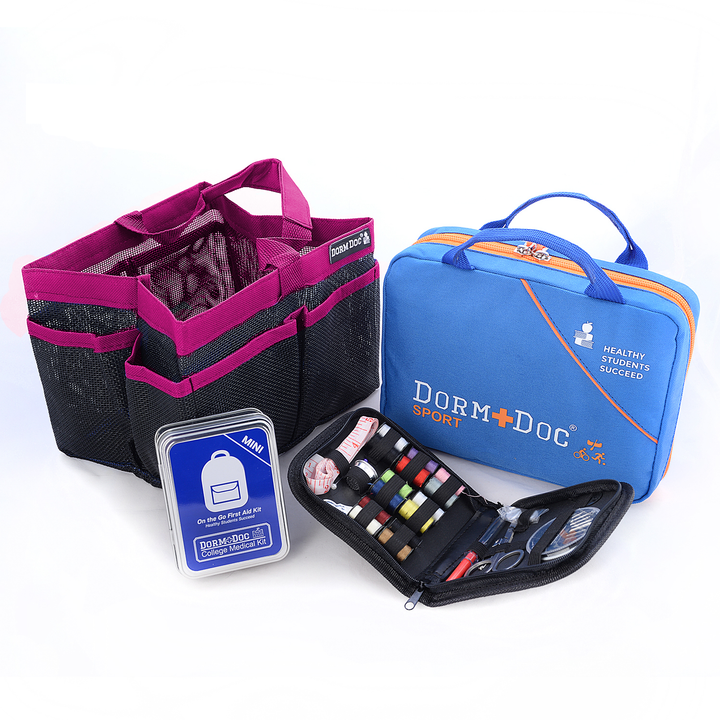 4 pc Bundle. Sport Pack 125pc, Mesh Tote, Sewing Kit- MiniTin25pc