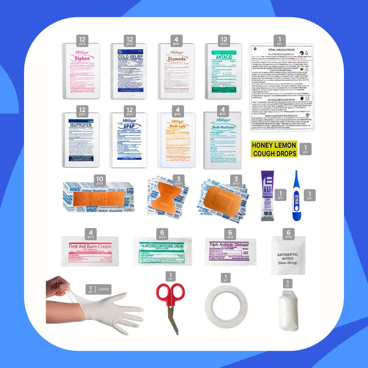 DormDoc 175 Piece First Aid Kit - 3 colors