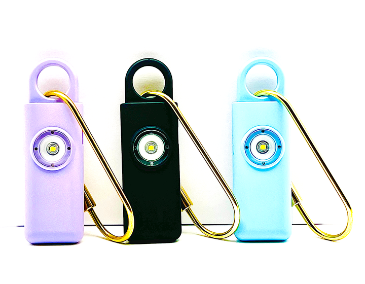 Personal Rechargeable Safety Alarm Loliworld– Works with Apple Find My-Loud Siren Birdie Sound, Strobe SOS LED Light, Be Safe – Self Defense Keychain
