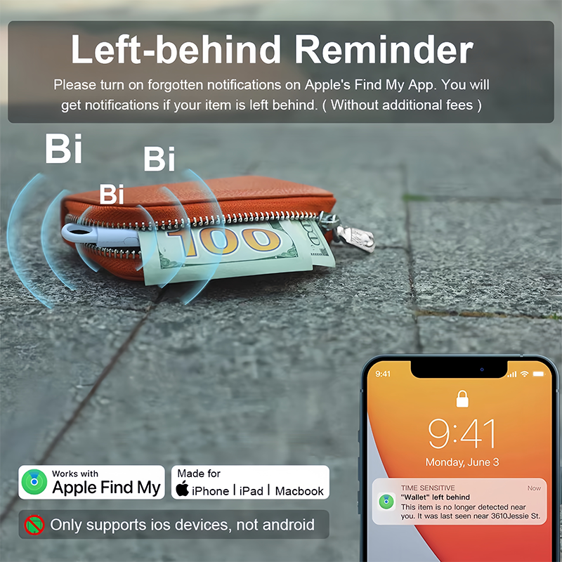 Personal Rechargeable Safety Alarm Loliworld– Works with Apple Find My-Loud Siren Birdie Sound, Strobe SOS LED Light, Be Safe – Self Defense Keychain