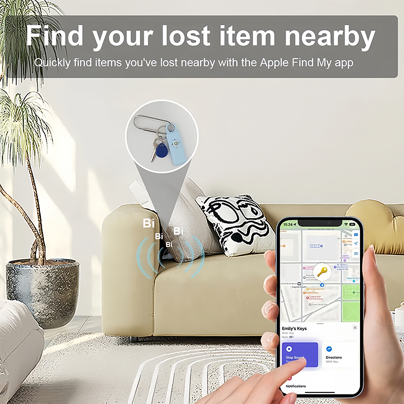 Personal Rechargeable Safety Alarm Loliworld– Works with Apple Find My-Loud Siren Birdie Sound, Strobe SOS LED Light, Be Safe – Self Defense Keychain